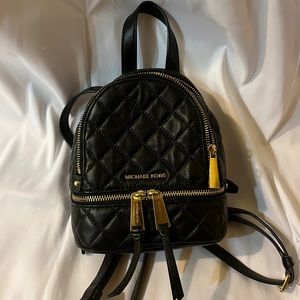 Michael Kors mini black backpack